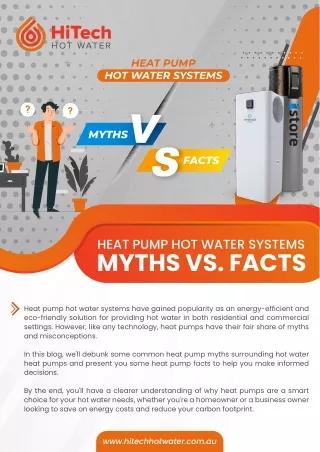 Heat Pump Hot Water Systems Myths vs. Facts