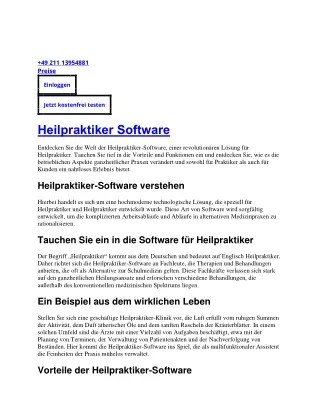 Heilpraktiker software