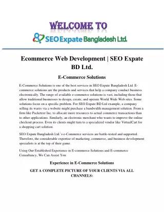 Ecommerce Web Development