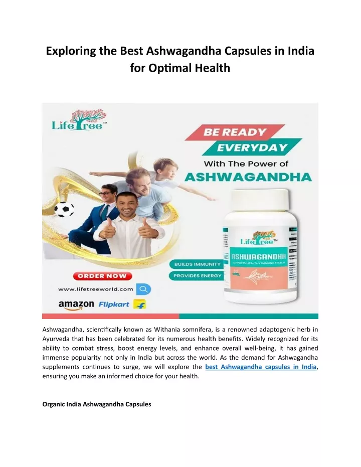 exploring the best ashwagandha capsules in india