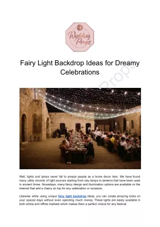 Fairy Light Backdrop Ideas for Dreamy Celebrations