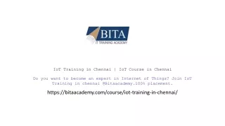 IoT Training in Chennai | IoT Course in Chennai