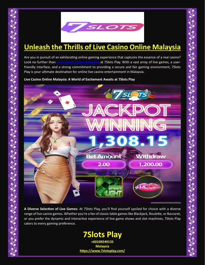 unleash the thrills of live casino online malaysia