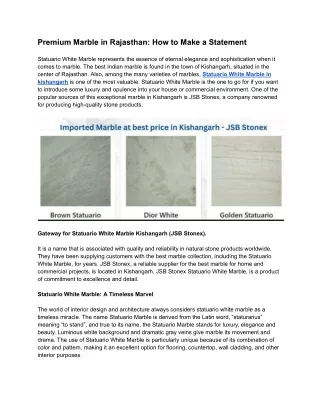 Premium Marble in Rajasthan: How to Make a Statement