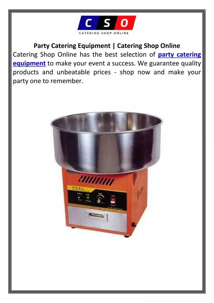 party catering equipment catering shop online