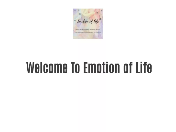 welcome to emotion of life