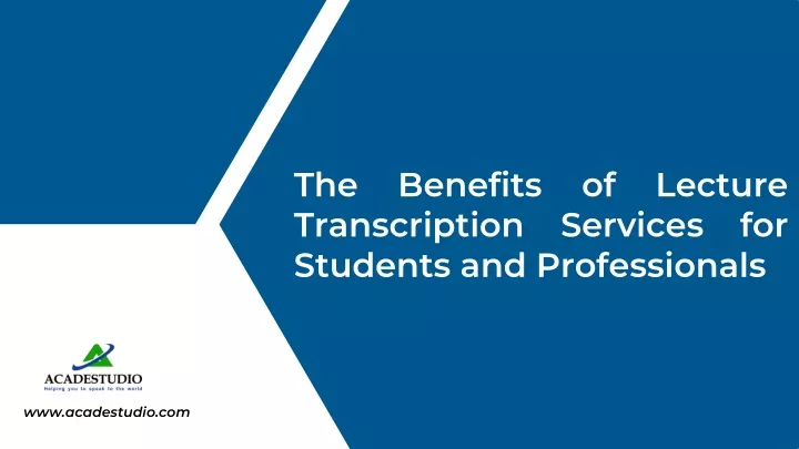 the transcription services for students