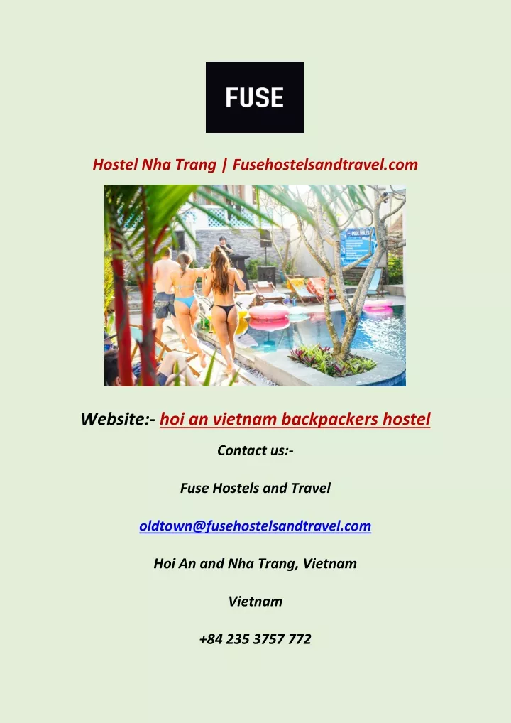 hostel nha trang fusehostelsandtravel com