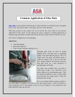 Common Application of Glue Stick - slide 1