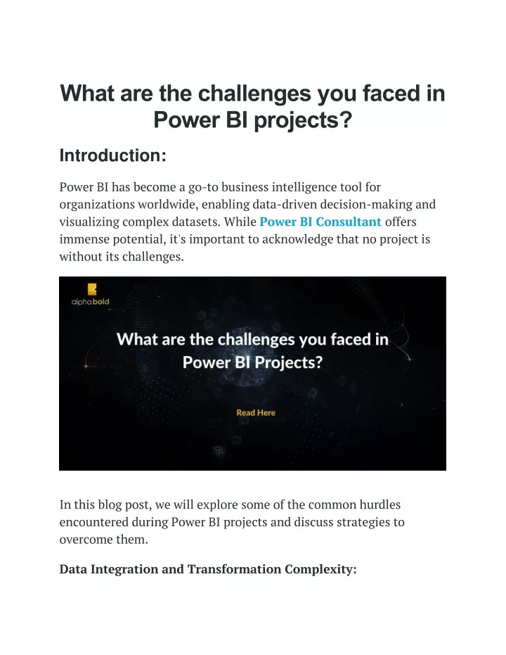 what are the challenges you faced in power