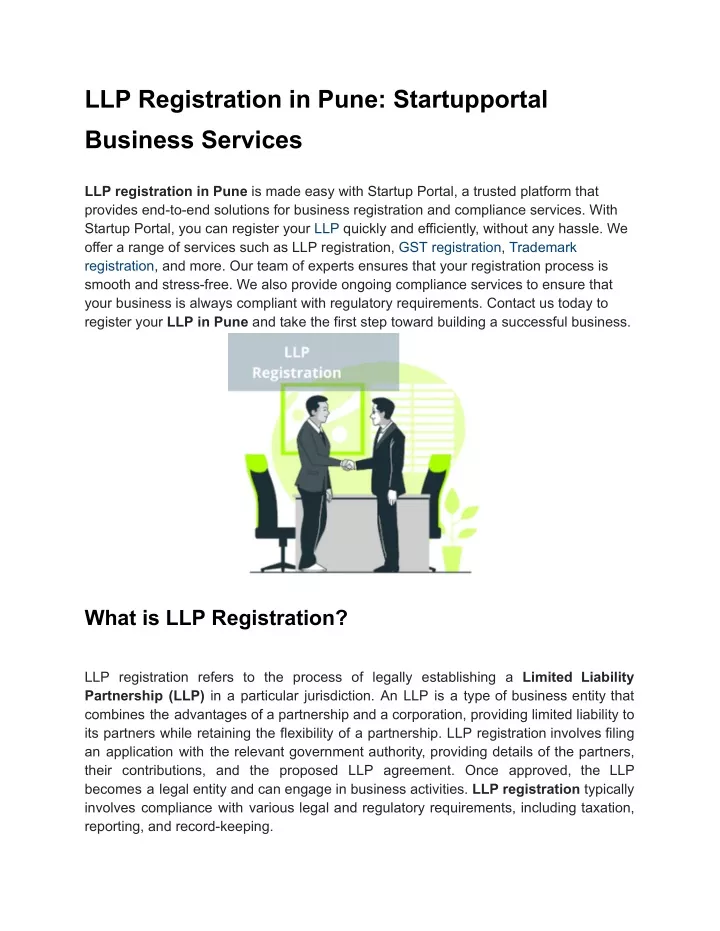 llp registration in pune startupportal