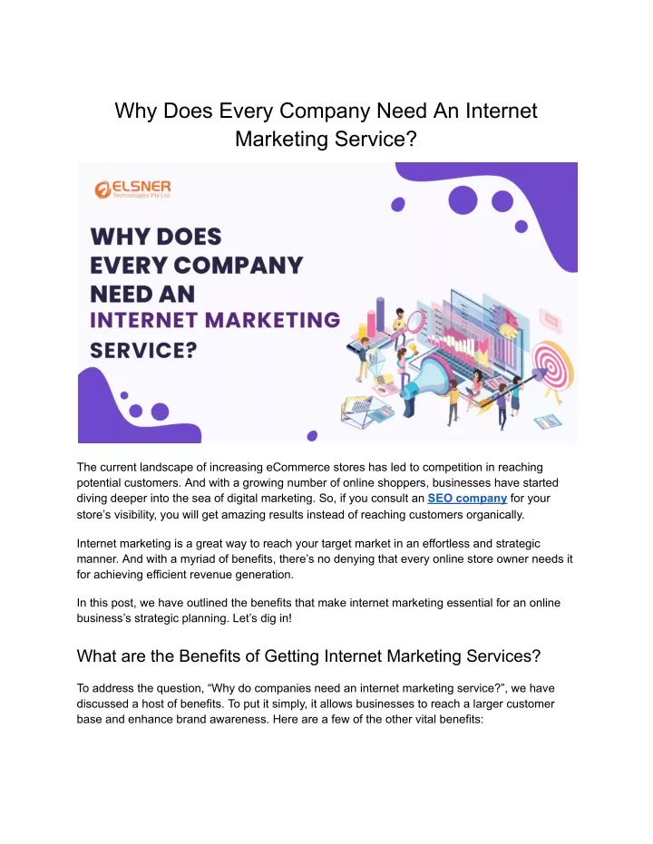 why does every company need an internet marketing