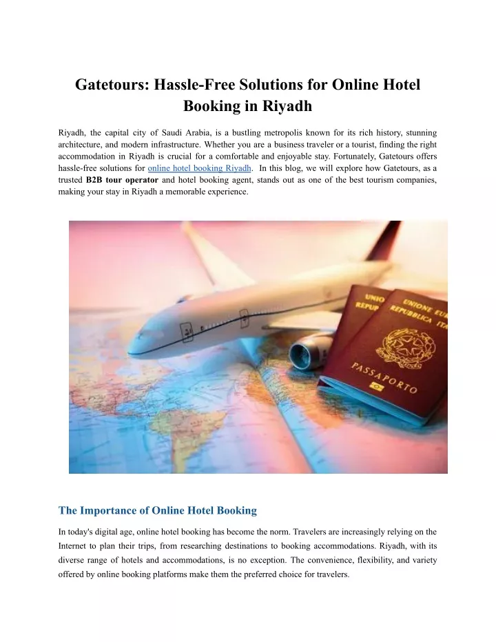 gatetours hassle free solutions for online hotel