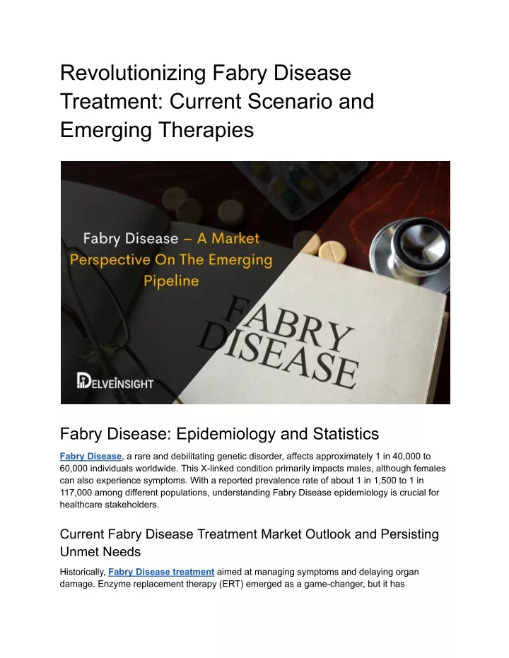 revolutionizing fabry disease treatment current