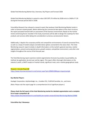global fetal monitoring market size overview