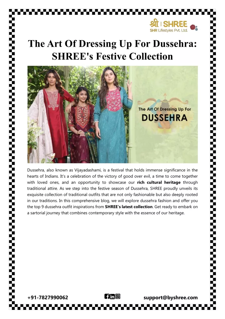 the art of dressing up for dussehra shree