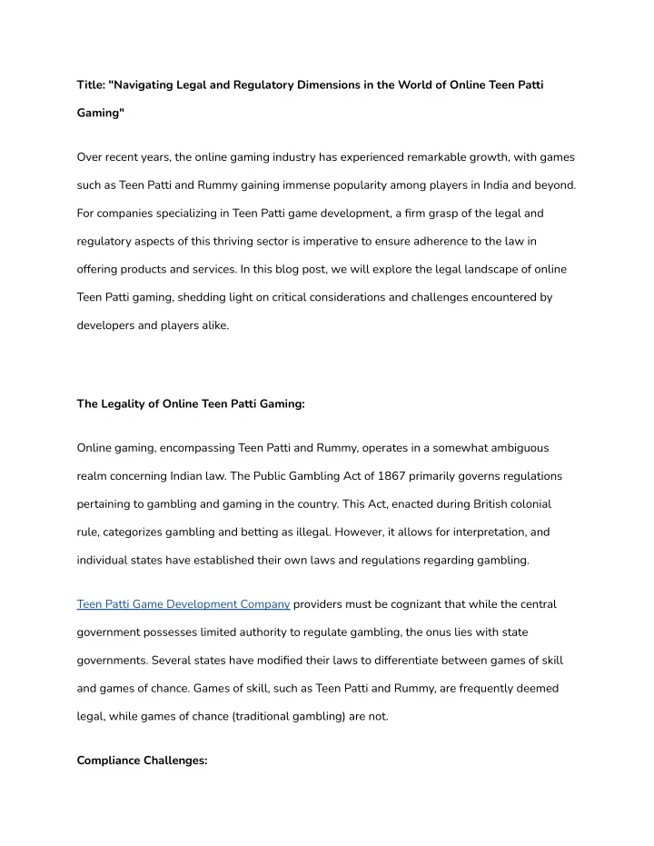 title navigating legal and regulatory dimensions