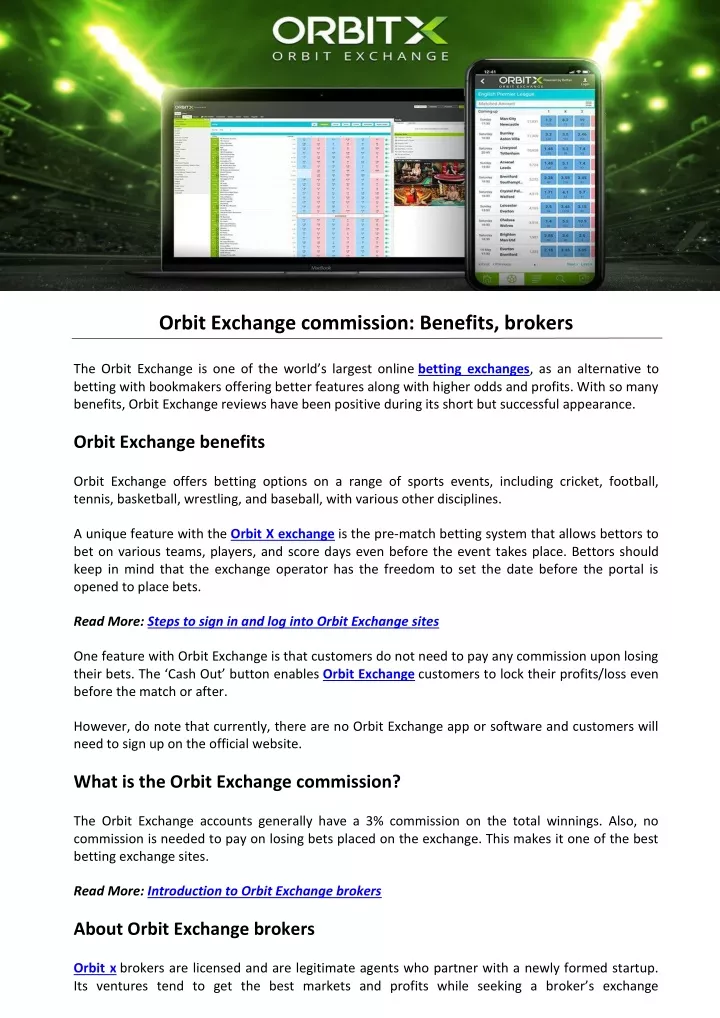 orbit exchange commission benefits brokers