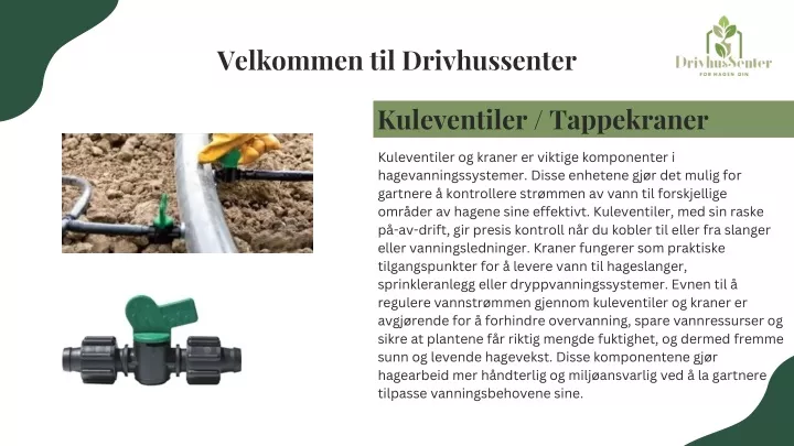 velkommen til drivhussenter