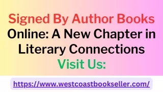Signed by Author Books Online A New Chapter in Literary Connections