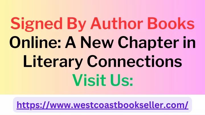 signed by author books online a new chapter