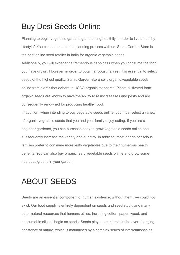 buy desi seeds online