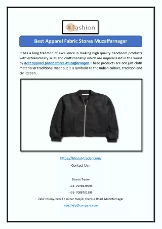 Best Apparel Fabric Stores Muzaffarnagar