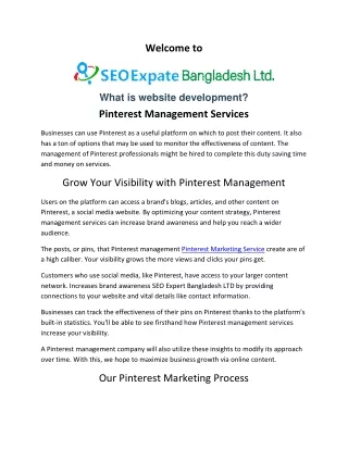 Pinterest Marketing Service  SEO Expert Bangladesh LTD