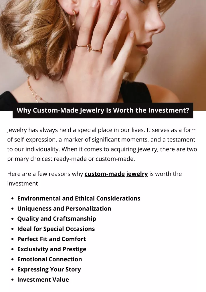 why custom made jewelry is worth the investment