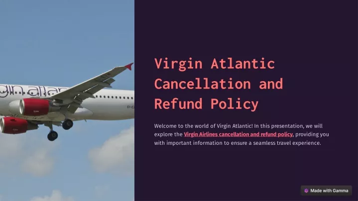 virgin atlantic cancellation and refund policy