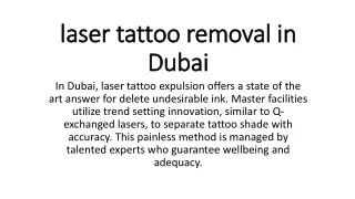 laser tattoo removal in Dubai