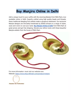 Buy Manjira Online in Delhi