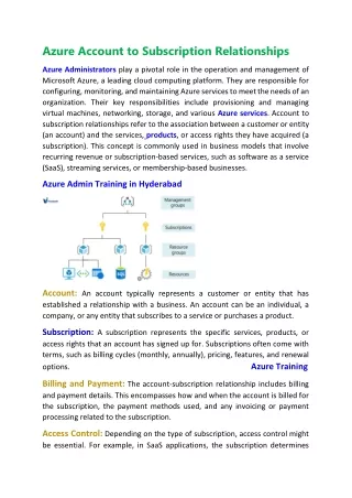 azure account to subscription relationships
