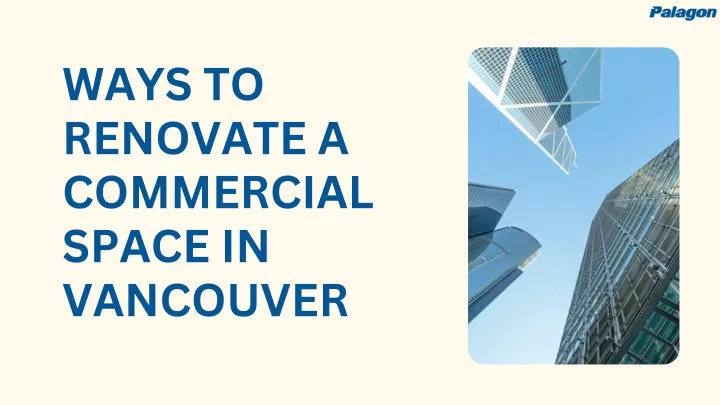 ways to renovate a commercial space in vancouver