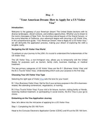 "The American Dream Decoded: Your Visa Navigation Guide"