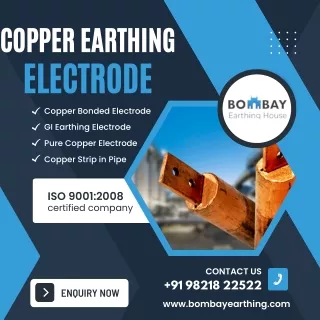High-quality copper earthing electrode Manufacturer in India