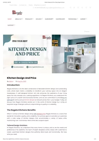 Kitchen Design And Price