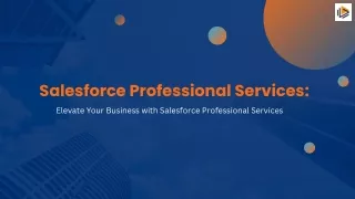 salesforce professional services elevate your