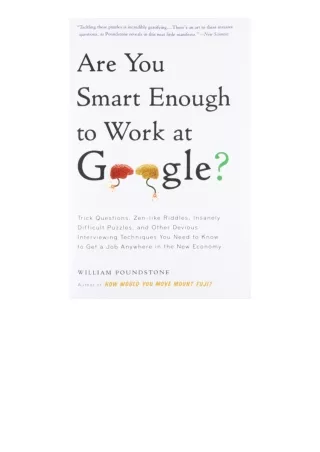 Kindle online PDF Are You Smart Enough To Work At Google Trick Questions Zenlike