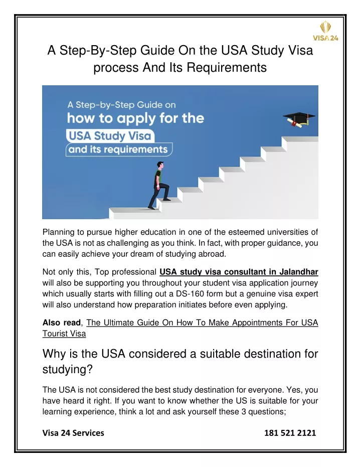 a step by step guide on the usa study visa