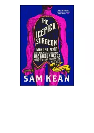 Ebook download The Icepick Surgeon Murder Fraud Sabotage Piracy And Other Dastar