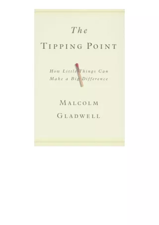 Download The Tipping Point How Little Things Can Make A Big Difference for andro