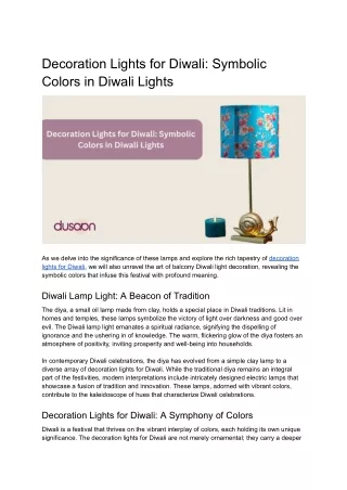 Decoration Lights for Diwali_ Symbolic Colors in Diwali Lights