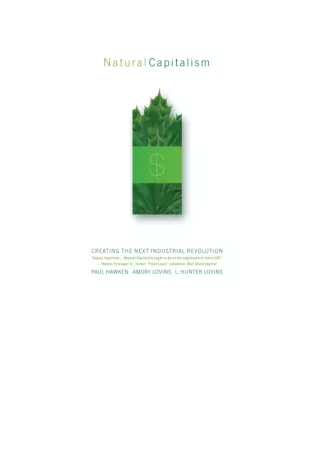 PDF read online Natural Capitalism Creating The Next Industrial Revolution unlim