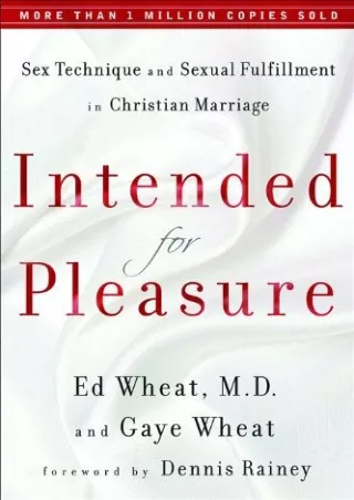 [PDF] DOWNLOAD FREE [Intended for Pleasure: Sex Technique and Sexual Fulfillment