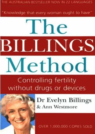 [PDF] READ] Free The Billings Method: Controlling Fertility Without Drugs or Dev