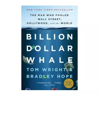 PDF read online Billion Dollar Whale The Man Who Fooled Wall Street Hollywood An