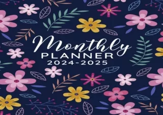 READ EBOOK (PDF) 2024-2025 Monthly Planner: with Holidays (Two Years from January 2024 to December 2025)