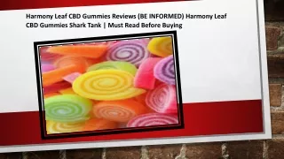 Harmony Leaf CBD Gummies Reviews 2