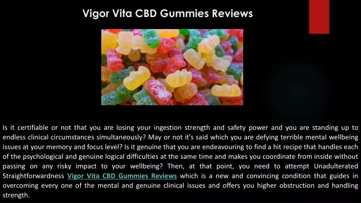 vigor vita cbd gummies reviews